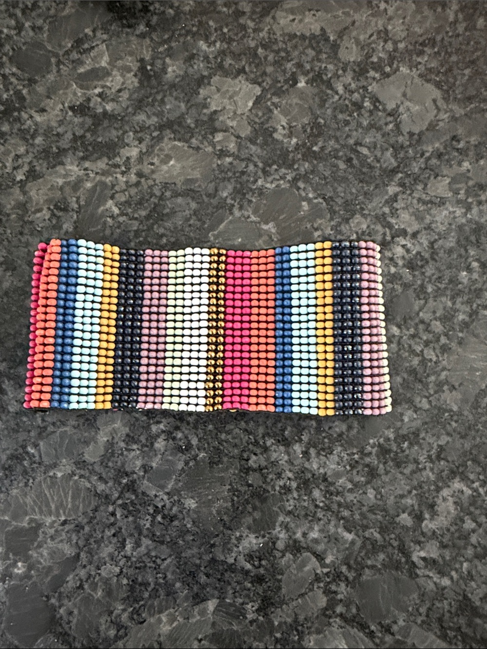 Ink + Alloy Colorful Striped Beaded Bracelet